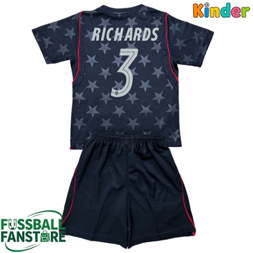 Vereinigte Staaten Chris Richards #3 Replik Auswärtstrikot Kinder WM 2026 Kurzarm (+ Kurze Hosen)